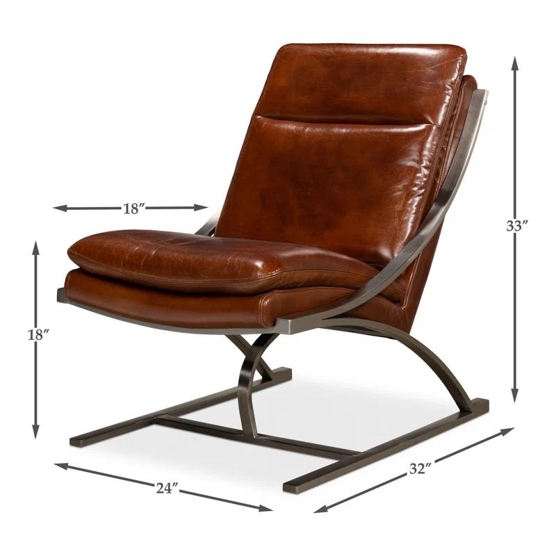 Mc Queen Leather Accent Chair