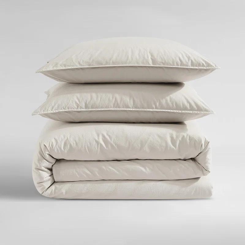 Calvin Klein Calvin Klein Washed Percale Cotton Solid Comforter Set