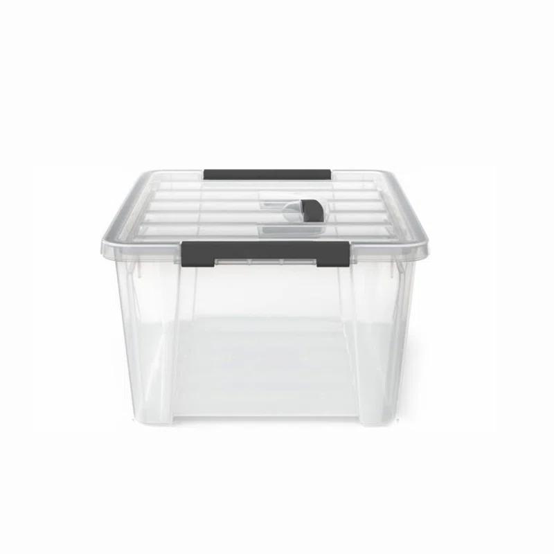 Rebrilliant Clear Storage Latch Bins, 6-Pack Storage Organizer Box With Handle And Lids, 5-Litre