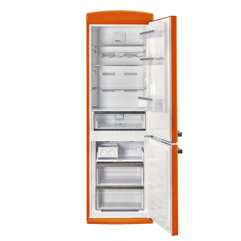 Unique Appliances Classic Retro 24 In 12 Cu.ft Bottom Mount Fridge Auto Defrost, Energy Star Certified, Counter Depth UGP-340L O AC