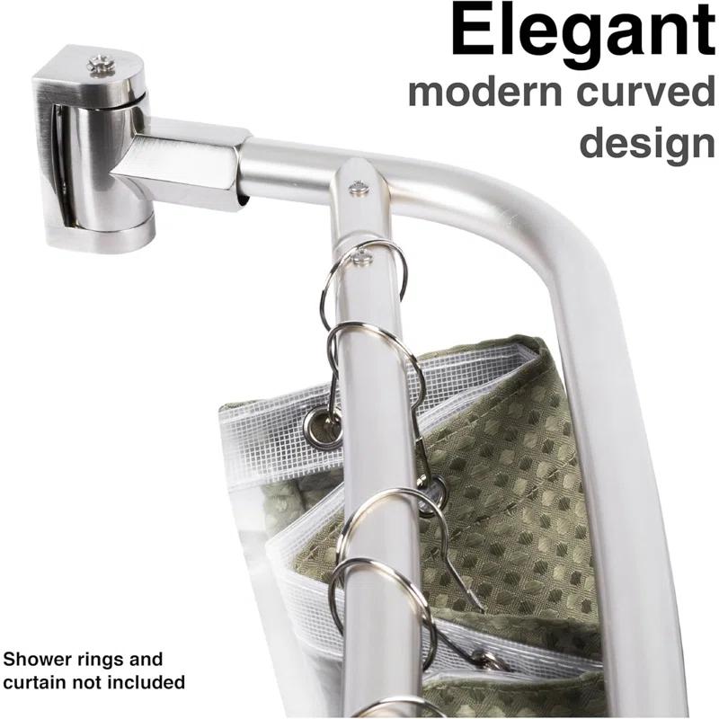 VOMGEB1 Double Curved Shower Rod, Durable Metal Construction
