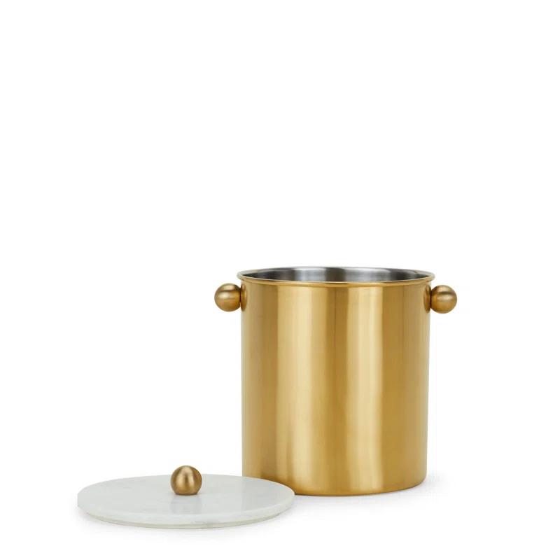 Hawkins New York Simple Brass Ice Bucket