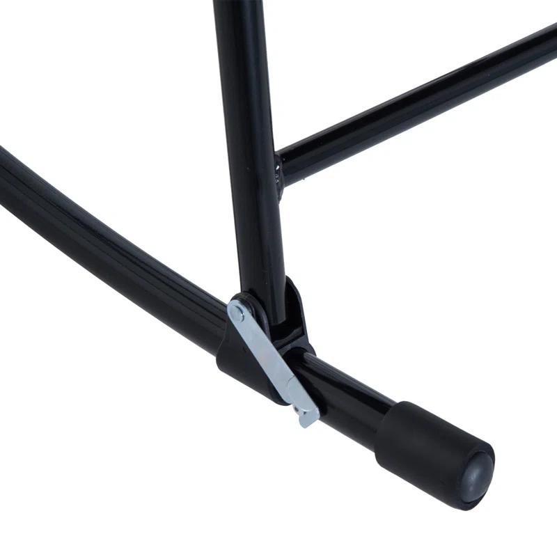 Arlmont & Co. Garrett 2 Piece Outdoor Patio Furniture Set with 2 Folding Padded Rocking Chairs, Bistro Style for Porch, Camping, Balcony (Set of 2)