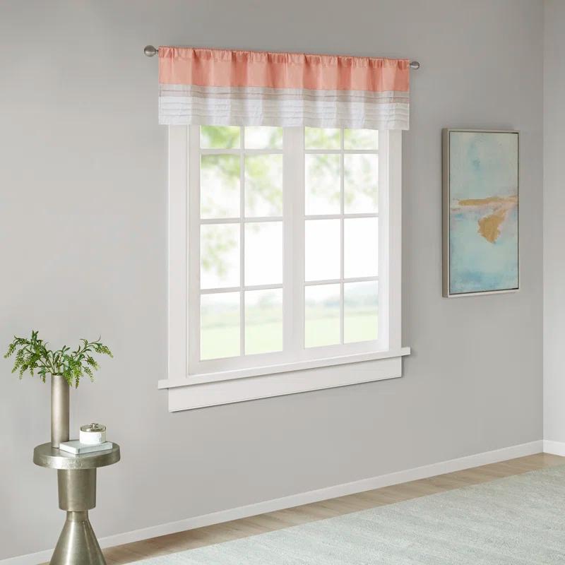 Madison Park Amherst Polyoni Pintuck Single Window Valance