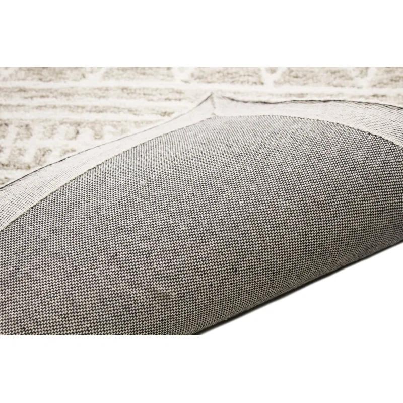 Darya Home Shad Collection Transitional Geometric Area Rug Beige