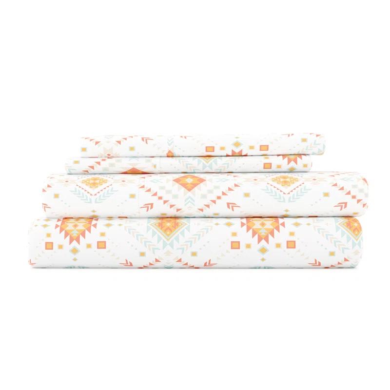 Becky Cameron Home Aztec Dreams Pattern Microfiber Sheet Set
