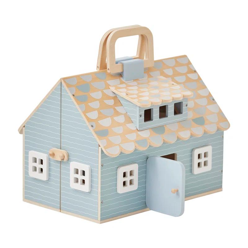 Teamson Kids Olivia's Little World Quaint Portable Doll Cottage + Accessories for 3.5" Dolls