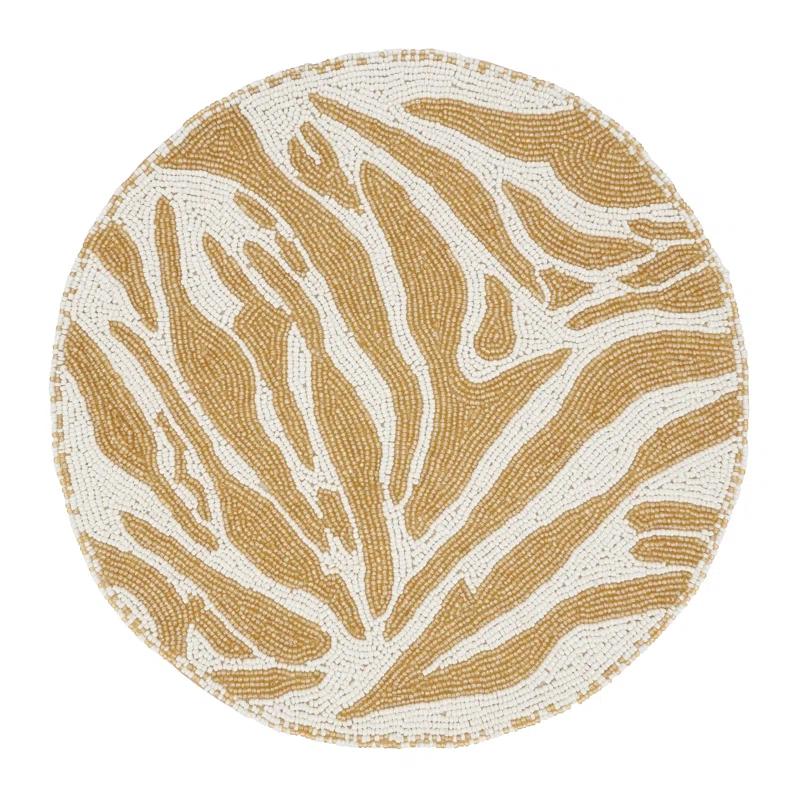Arbez Glass Animal Print Round Placemat (Set of 4)