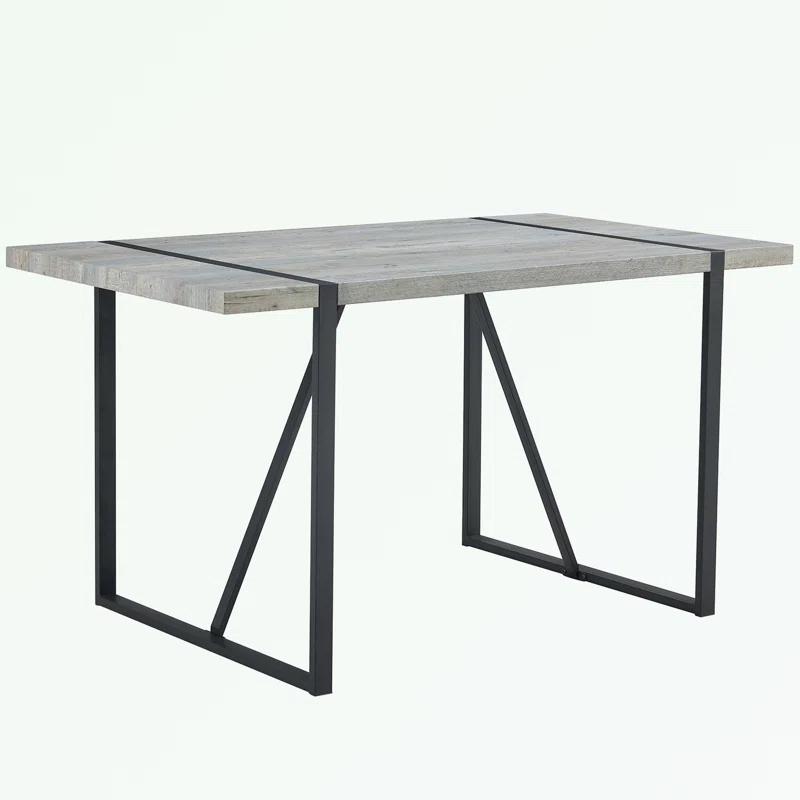 Rectangular Dining Table with MDF tabletop and metal legs