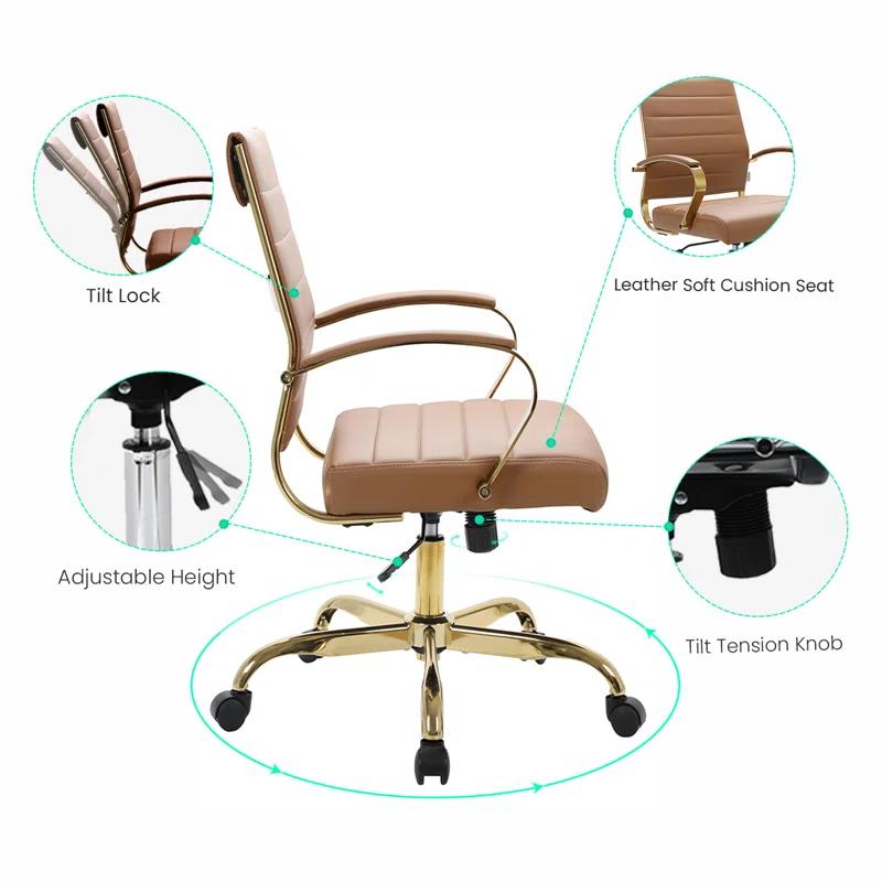 Naudain Faux Leather Office Conference Chair