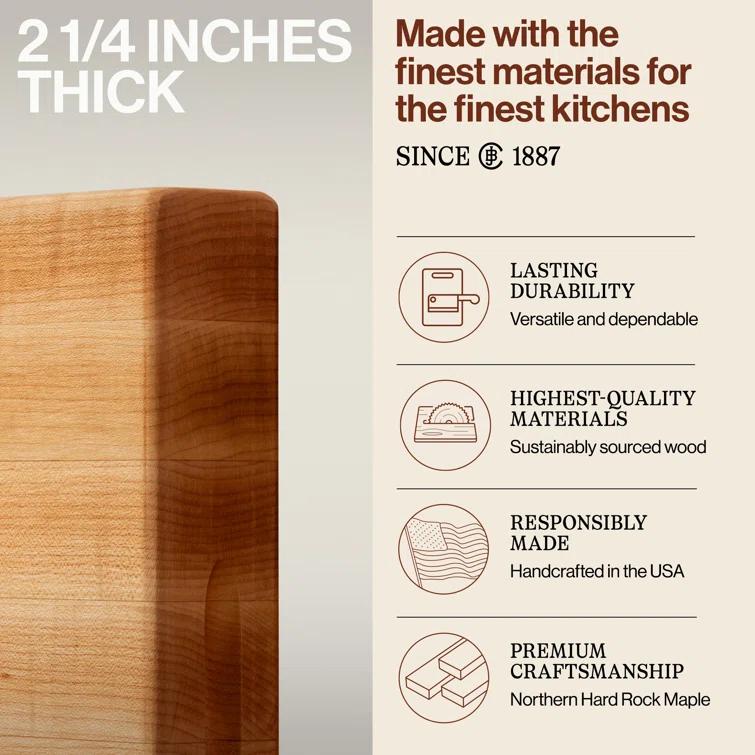 John Boos Wood Edge Grain Reversible Cutting Board