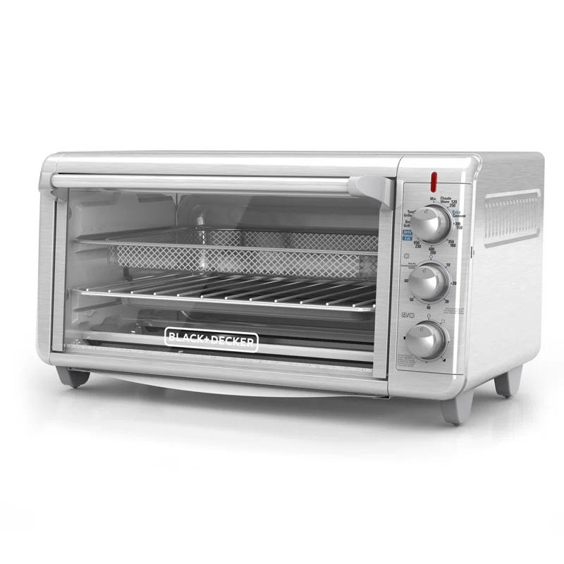 BLACK+DECKER BLACK+DECKER Crisp 'N Bake Air Fry Toaster Oven, 8-Slice, 5 Cooking Functions, 60 Minute Timer, Stainless Steel