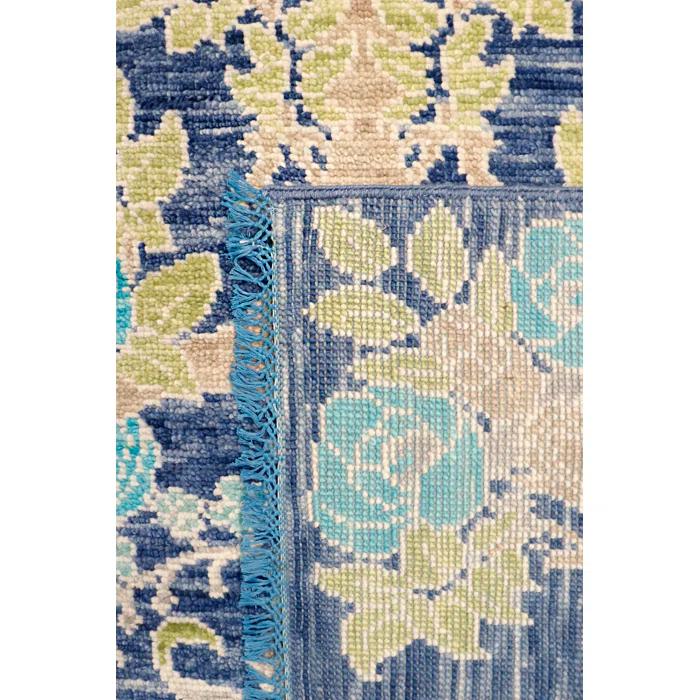 Oushak Hand Knotted Wool Floral Rug
