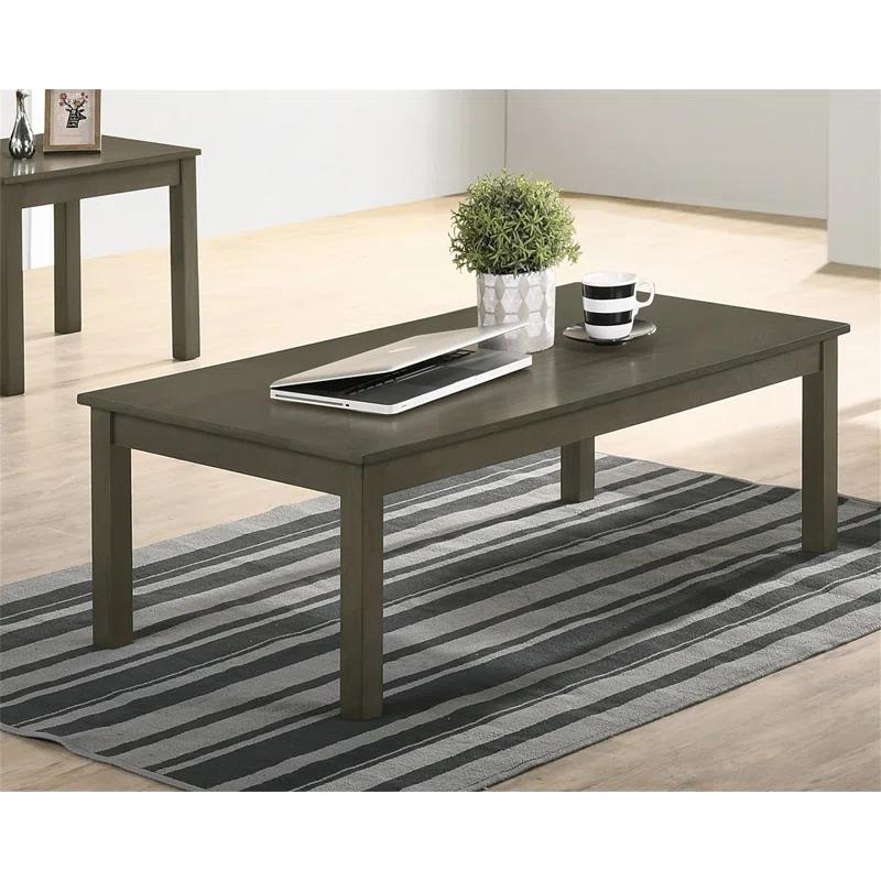 Red Barrel Studio® Dark Grey Color Elegant 3Pc Coffee Table Set 1X Coffee Table And 2X End Tables Living Room Furniture