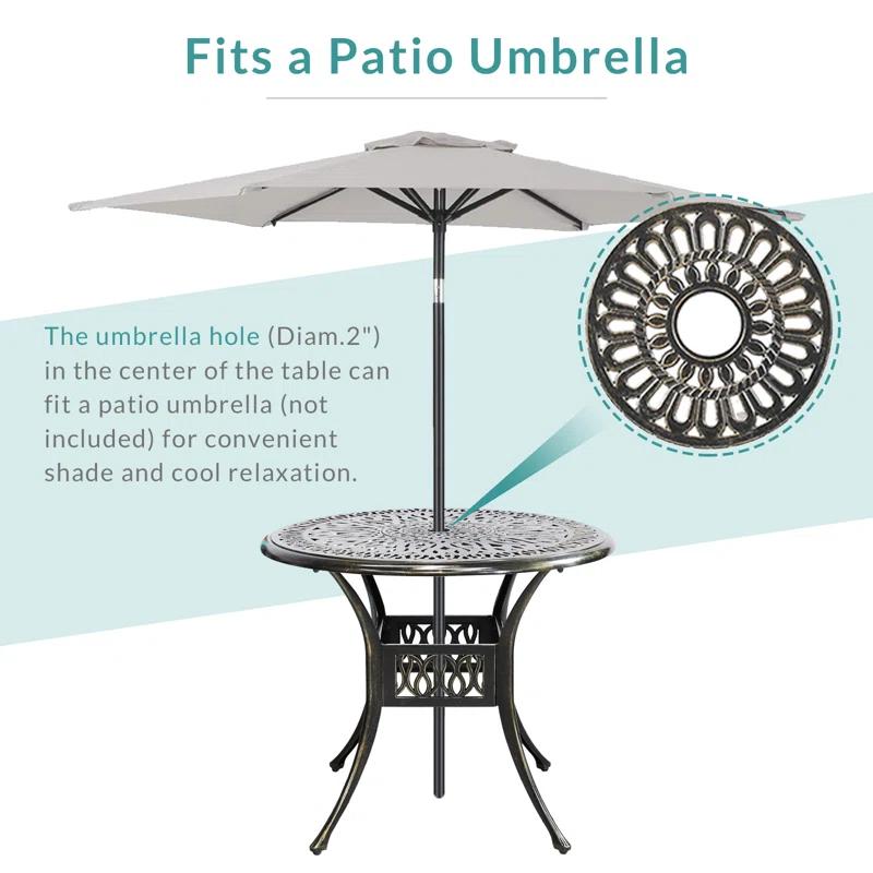 2 - Person Round Outdoor Dining Set