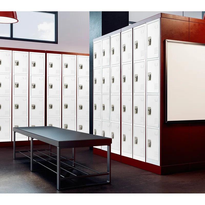 AdirOffice 12'' Wide Steel 4-Tier School and Gym Locker