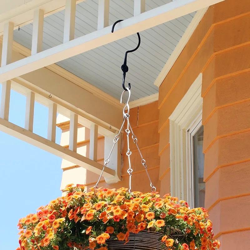 ACHLA Metal Weather Resistant Hook Plant Stand (Set of 2)