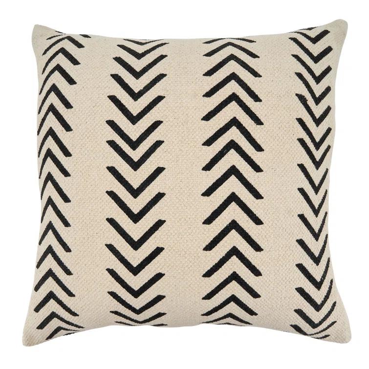 Saro Adah Collection Geometric Cotton Throw Pillow