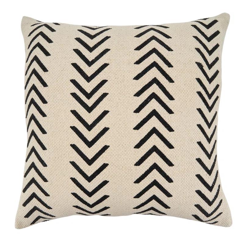 Saro Adah Collection Geometric Cotton Throw Pillow