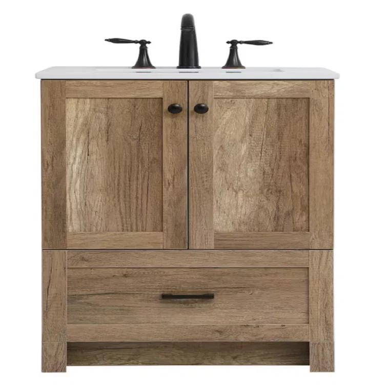 Elegant Kitchen and Bath Elegant Kitchen And Bath 24 Inch Single Bathroom Vanity In Natural Oak