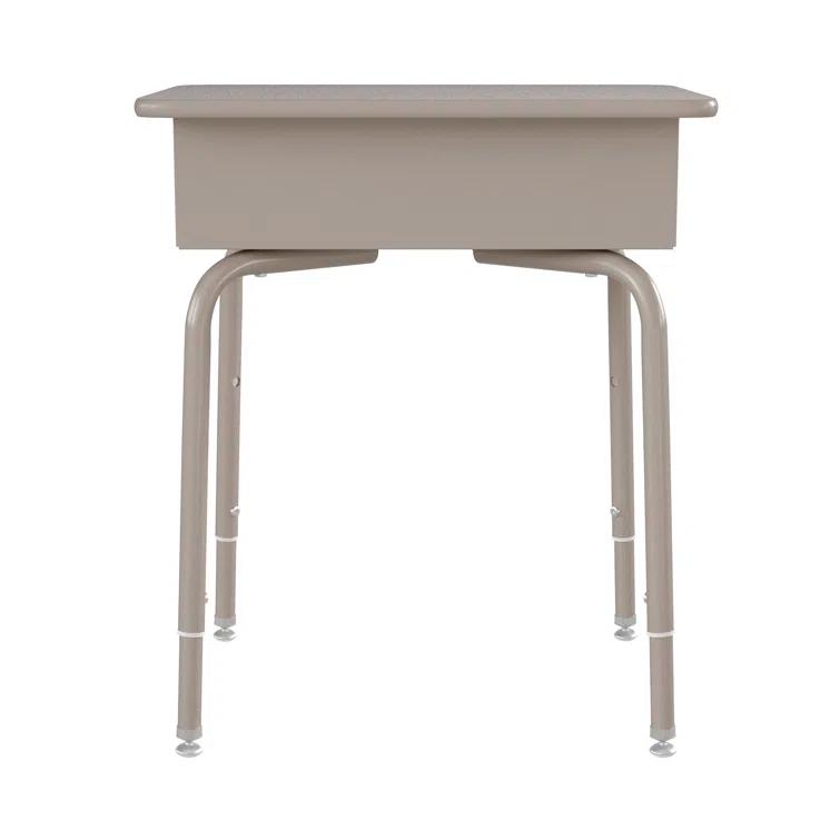 Flash Furniture Goddard Height-Adjustable Open Front Student Desk with Metal Book Box