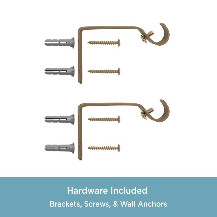 Kenney Kingstown Metal Adjustable 0.5" Single Curtain Rod