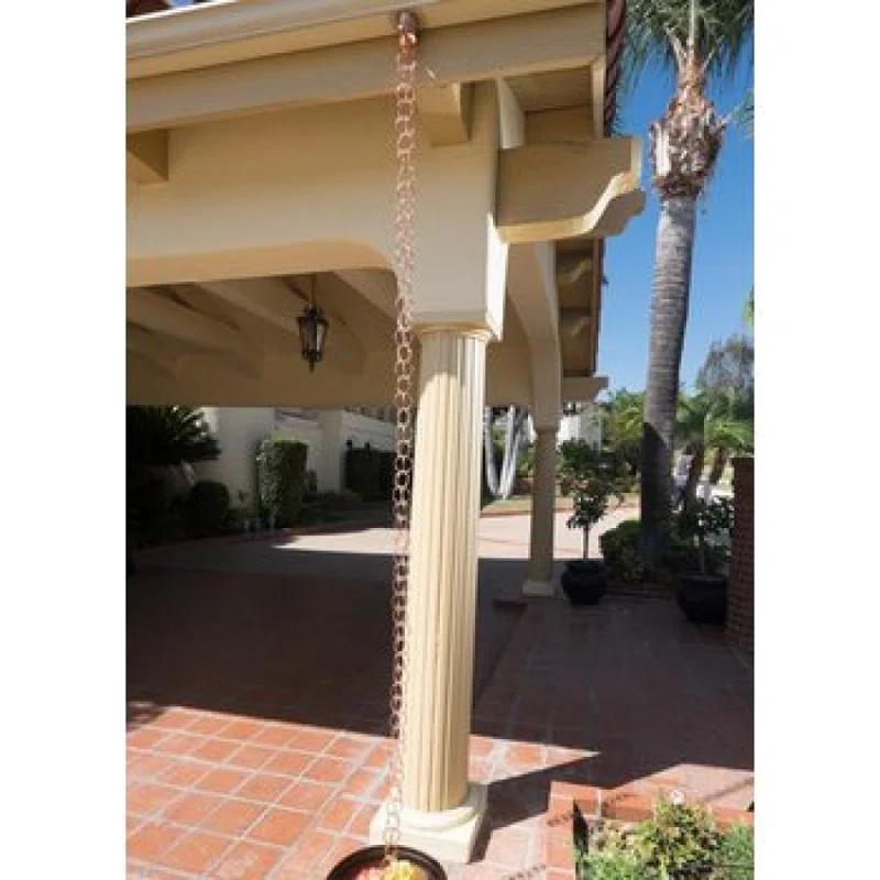 Monarch Rain Chains Pure Copper Ring Rain Chain Replacement Downspouts for Gutters