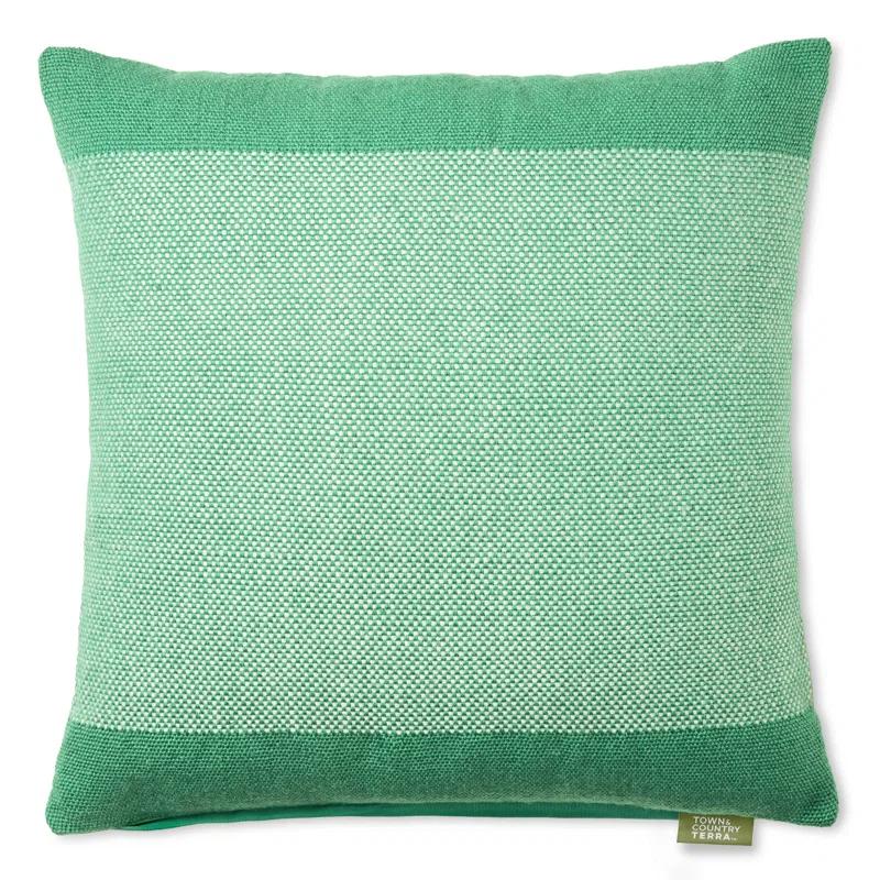 TOWN & COUNTRY TERRA Alara Solid Border Indoor Outdoor Decorative Pillow 20"x20"