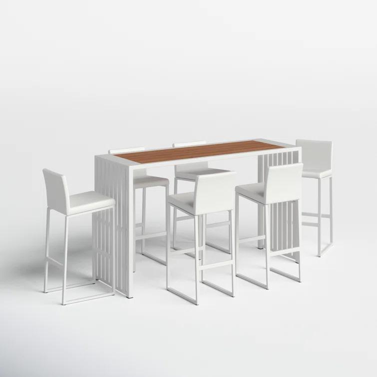 Jarrod 71'' Rectangular 6 - Person Outdoor Dining Set