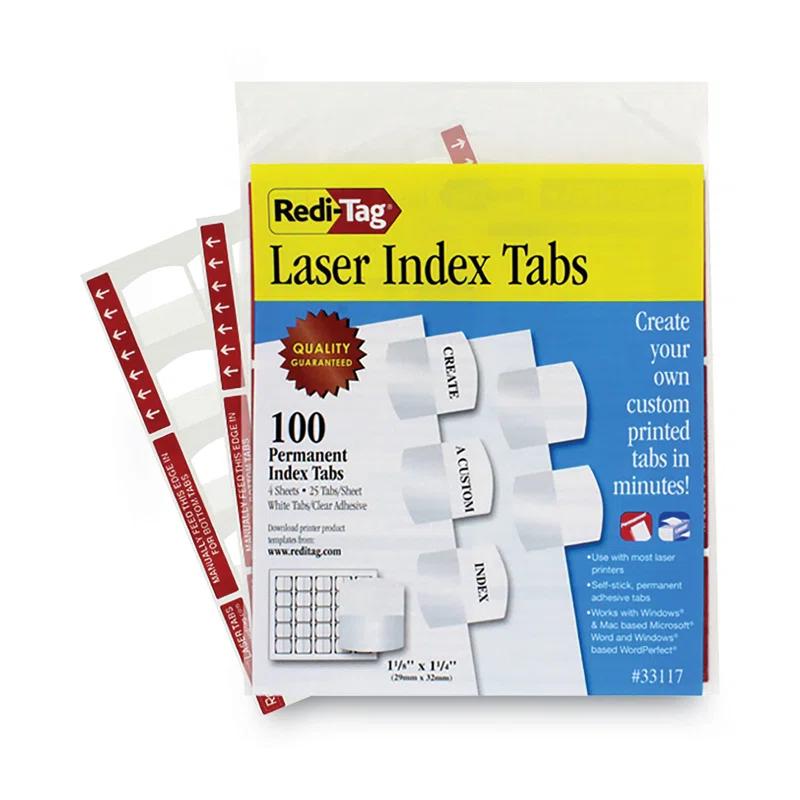 Redi-Tag Corporation Redi-Tag® Printable Laser Index Tabs Plastic File Tab Labels
