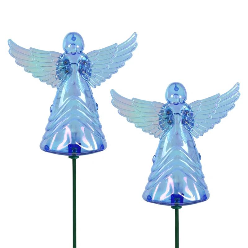 Exhart Exhart 2 Piece Angel WindyWing Garden Stakes, 4.5 by 30 Inches (Set of 2)