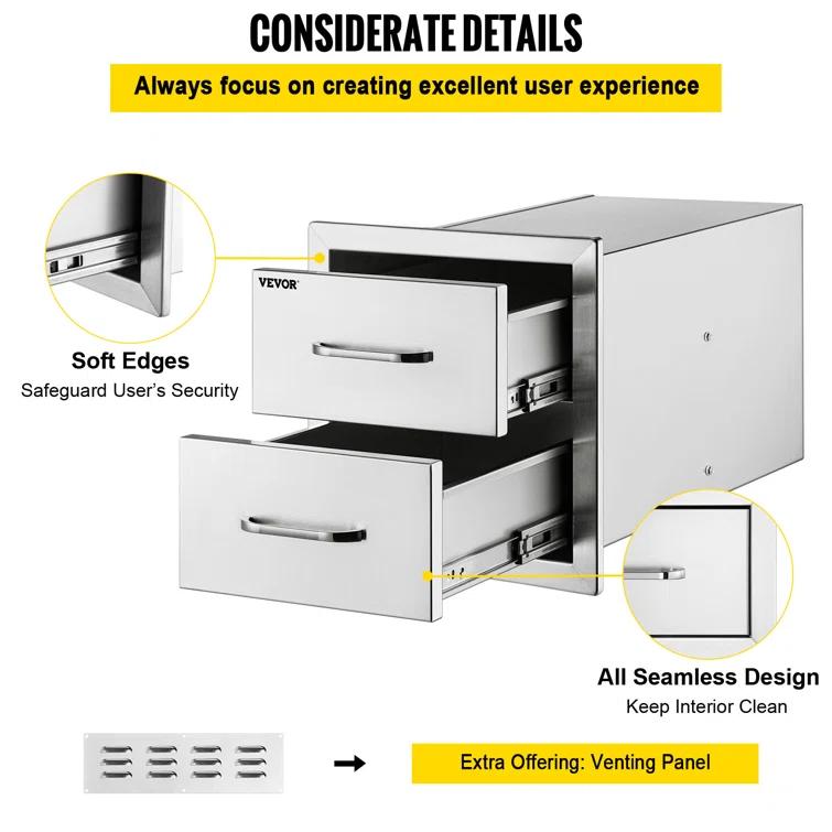 VEVOR 18'' Stainless Steel Drop-In