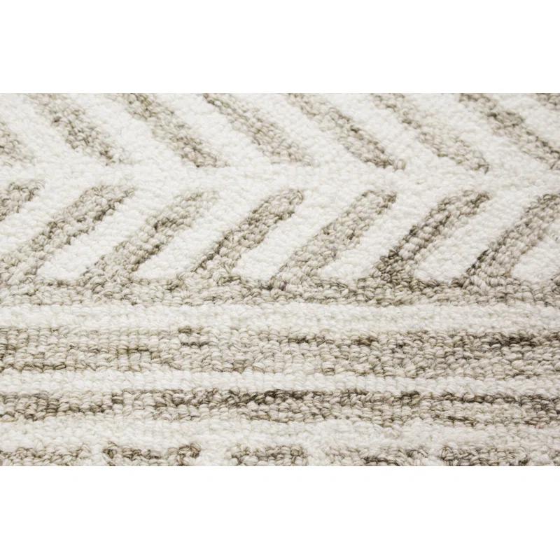 Darya Home Shad Collection Transitional Geometric Area Rug Beige