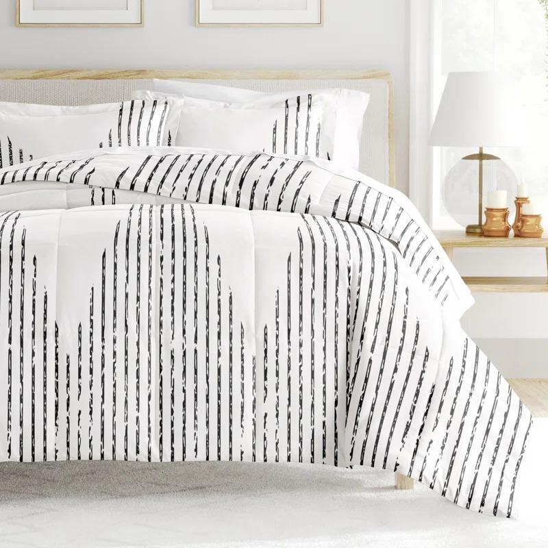 Becky Cameron Soft Diamond Stripe Down-Alternative Comforter Set