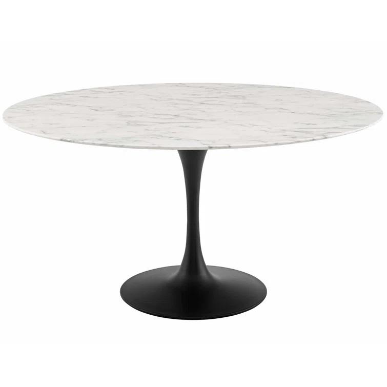 Modway Lippa Oval Artificial Marble Dining Table & Reviews | Wayfair