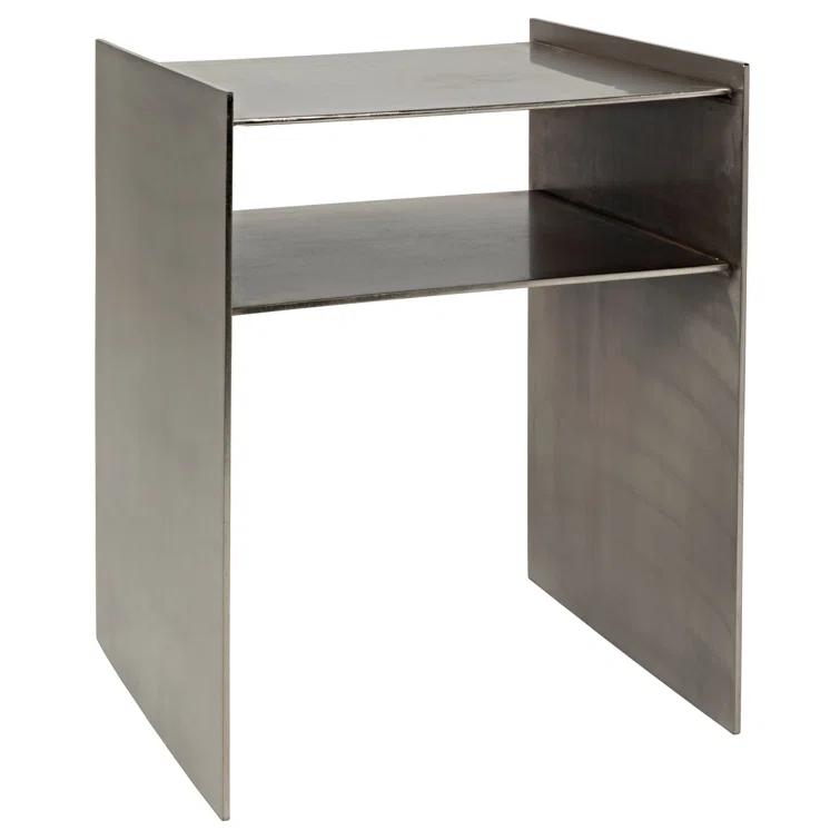 Denice Nightstand - Antique Silver