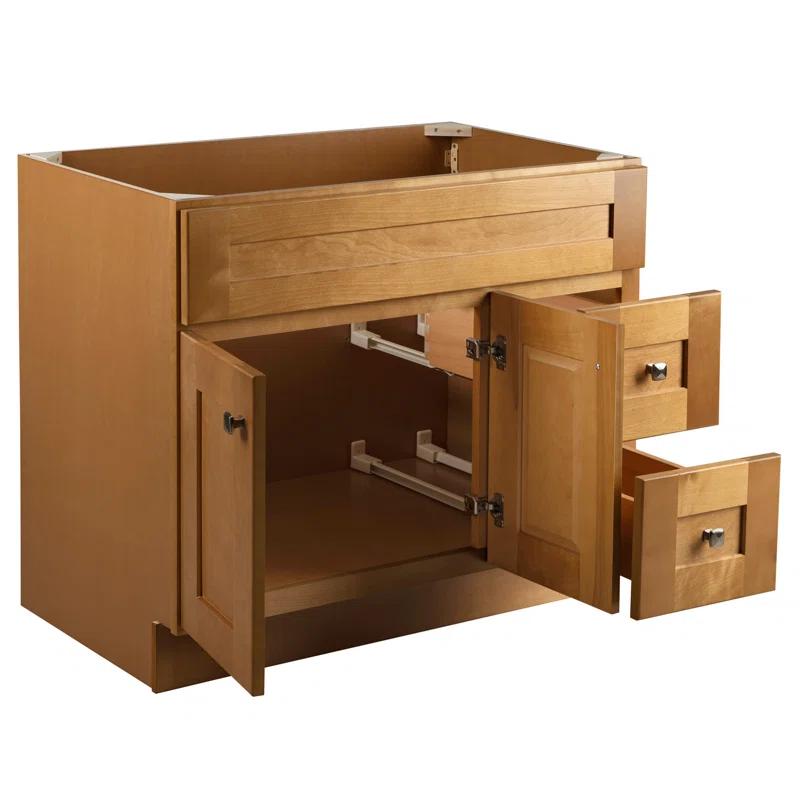 Design House Brookings 36 Inch Bathroom Vanity, Ready to Assemble, Solid Wood, Sherwin Williams – Design House, 587097