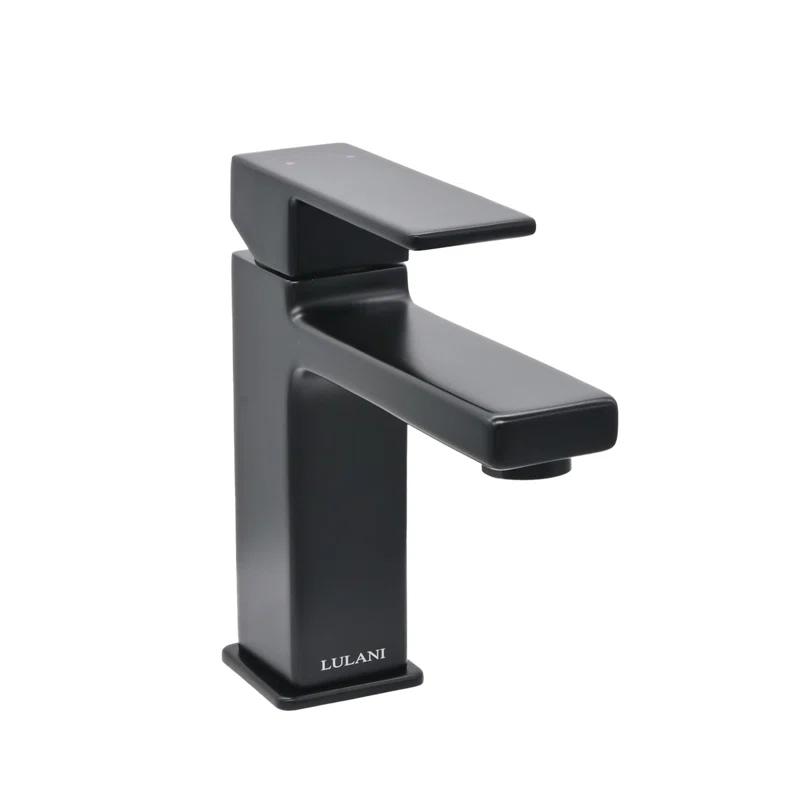 Lulani BA-600-01MB Lulani Capri Single Hole Bathroom Faucet with Drain Assembly