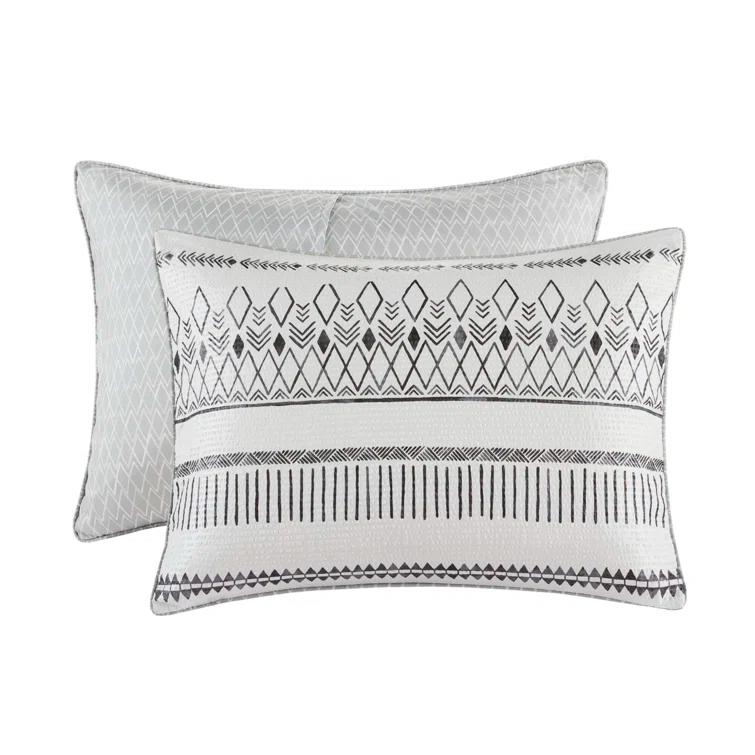 Madison Park Fraser 5 Piece Printed Seersucker Comforter Set with Throw Pillows