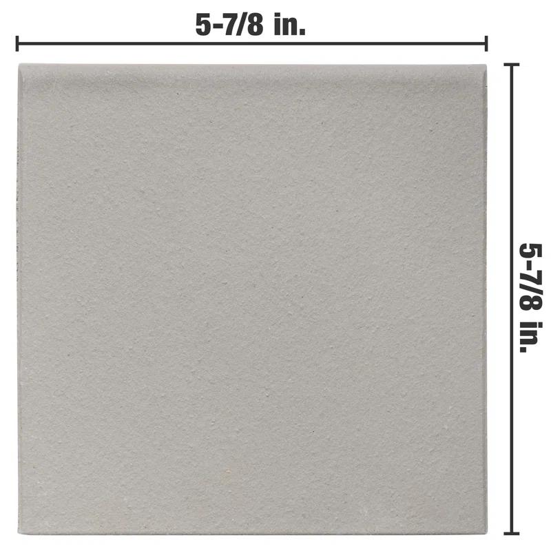 Merola Tile Quarry 6" x 6" Ceramic Bullnose Tile Trim in Gray