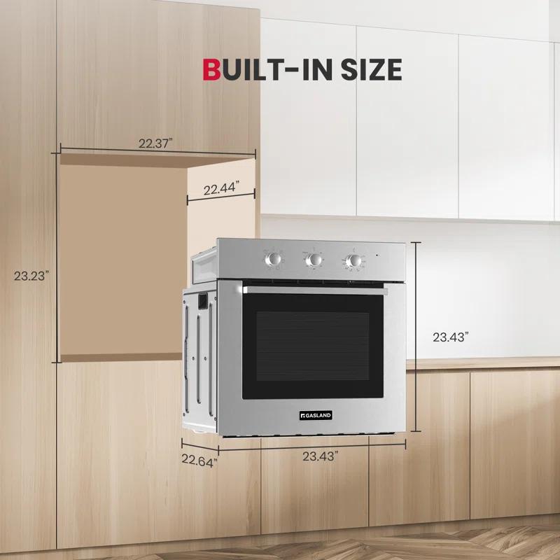 GASLAND 24" 2.3 cu. ft. Electric Single Wall Oven With 6 Cooking Functions ES606MS