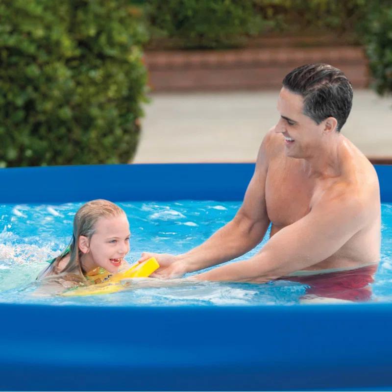 Intex Plastic Round Inflatable Pool 33'' H x 180'' W x 180'' L , with Pump Included