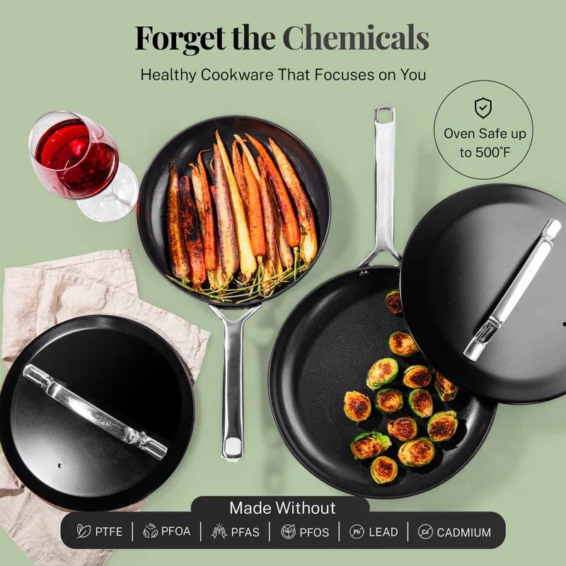 Gotham Steel Gotham Steel Modern Collection 11 Pc Cream Nonstick Cookware Set