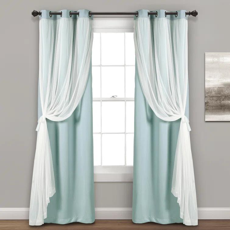 Lush Decor Polyester Blackout Curtain Pair (Set of 2)