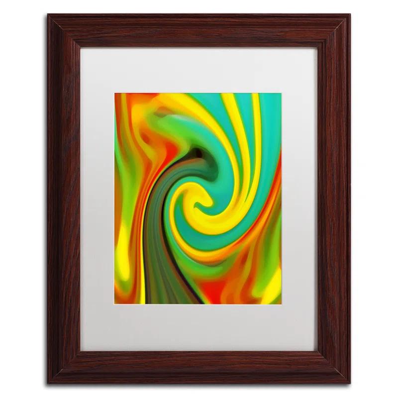Trademark Fine Art 'Abstract Flower Unfurling Vertical 1' by Amy Vangsgard Framed Graphic Art | Wayfair