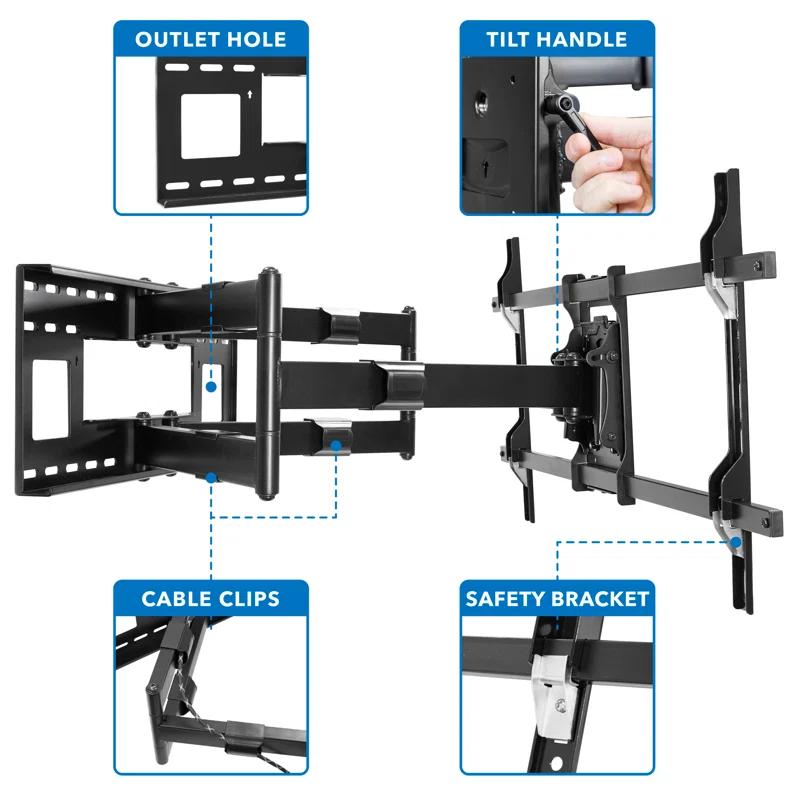 Mount-it Mount-It! Full Motion Wall Bracket TV Mount | 36 in. Extended Articulating Arm Fits 42 to 90 in. TVs