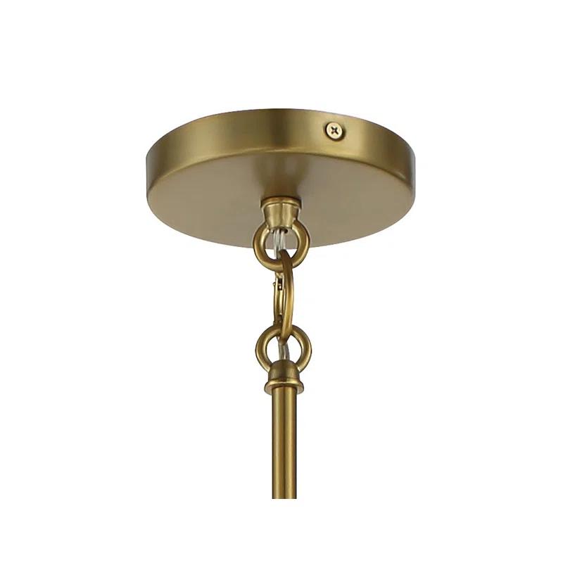 Minka Lavery Minka Lavery Chelsea Soft Brass With White Silk Chandelier