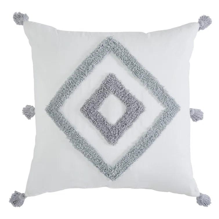 VCNY Tufted 20" x 20" Boho Diamond Cotton Decorative Pillow