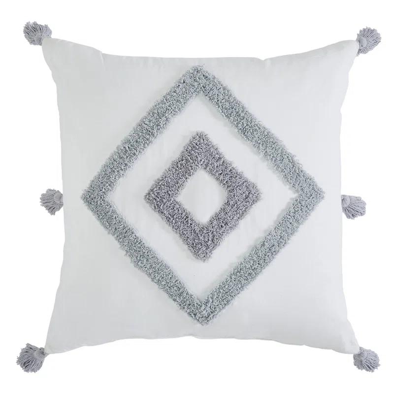 VCNY Tufted 20" x 20" Boho Diamond Cotton Decorative Pillow