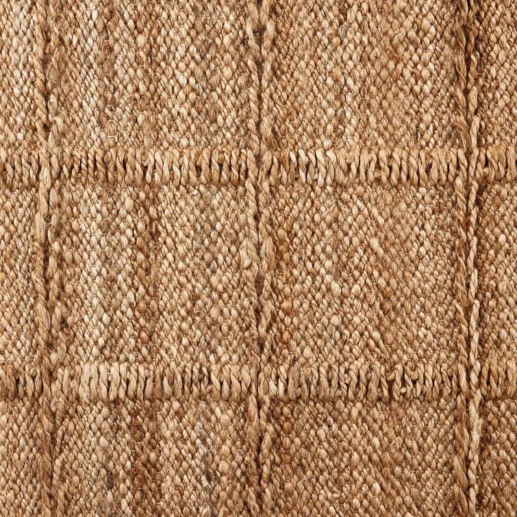 Gracie Oaks Hanne Jute Area Rug for Dining Room Living Room, Natural